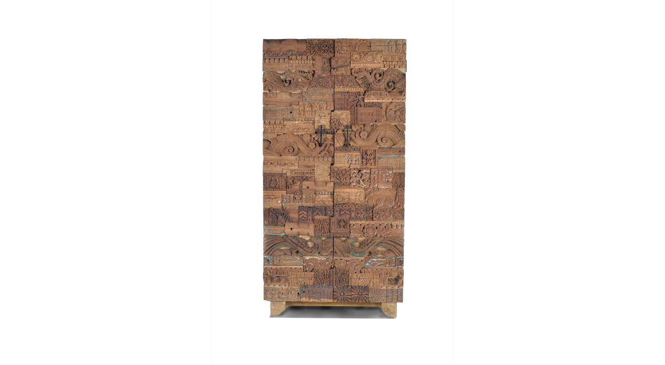Armoire Bois Marron 90x50x180cm
