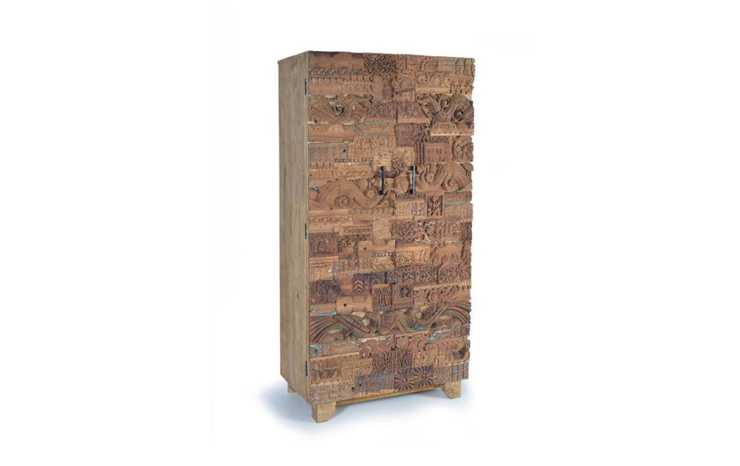 Schrank Holz Braun 90x50x180cm