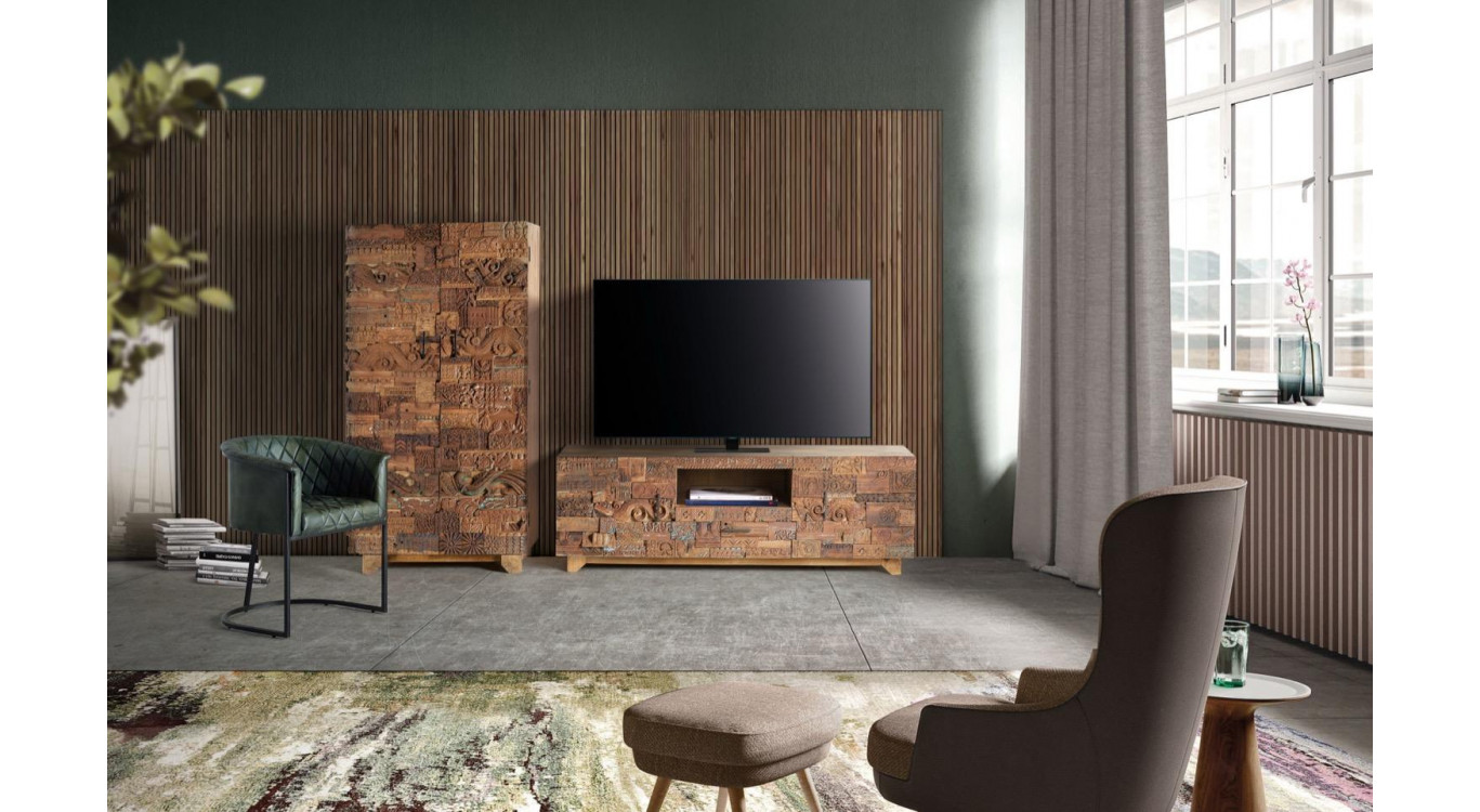 Armoire Bois Marron 90x50x180cm