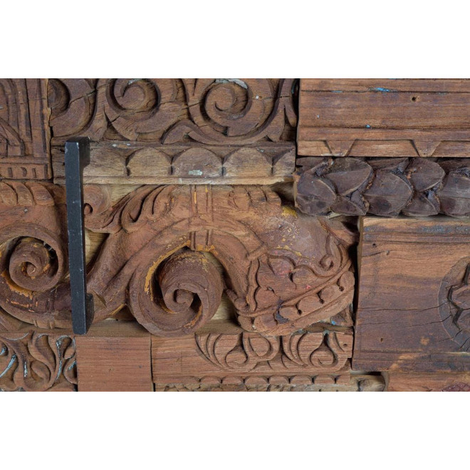 Meuble TV 1 Tiroir Bois Marron 180x50x60cm