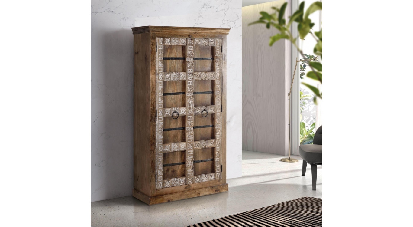 Schrank Holz Braun 100x45x180cm