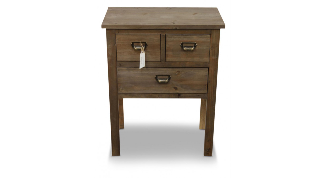Holz Konsolenmöbel 3 Schubladen 60x35.5x76cm