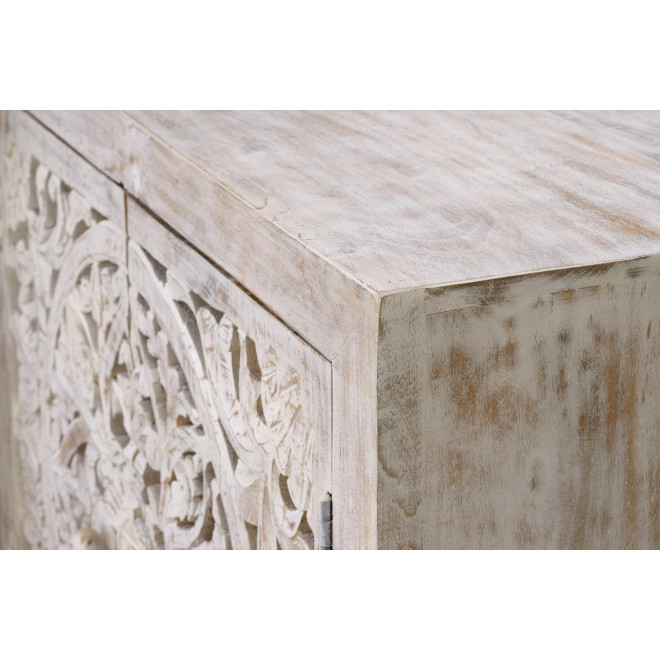 Anrichte Holz, Eisen Weiß 80x35x81cm