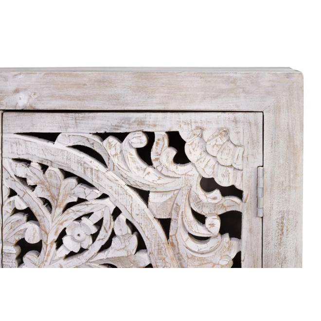 Anrichte Holz, Eisen Weiß 80x35x81cm
