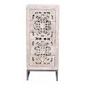 Comò a 5 cassetti in legno, latta 45x35x106cm