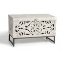 Scatola in legno e latta 80x40x50cm