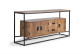 Truhe mit 2 Schubladen Holz, Eisen Braun 180x40x80cm