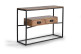 Consola 2 Cajones Madera, Hierro Marrón 110x35x78cm