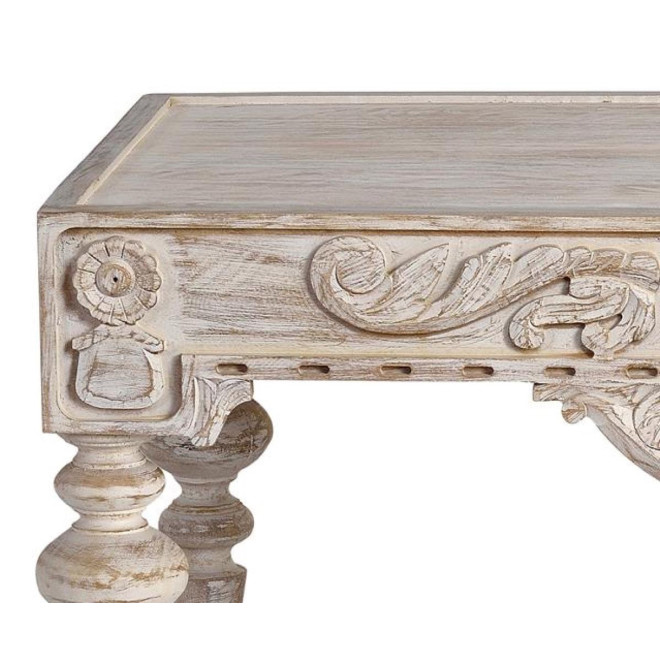 Table Basse Bois Blanc 110x60x46cm
