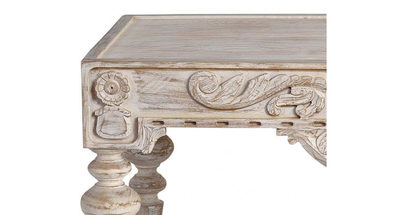 Table Basse Bois Blanc 110x60x46cm