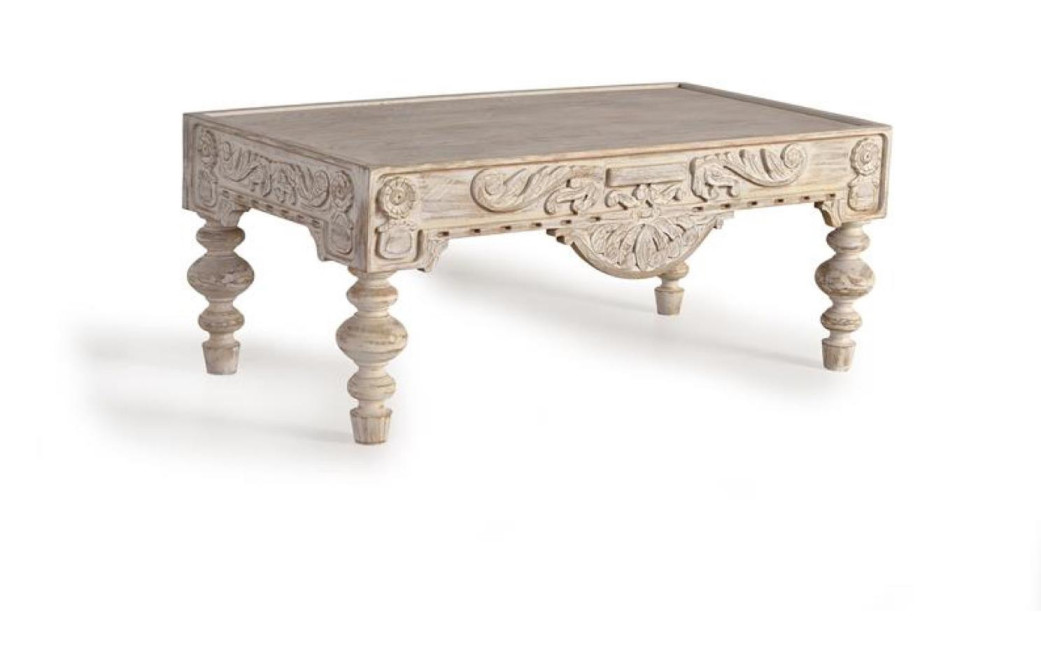 Table Basse Bois Blanc 110x60x46cm