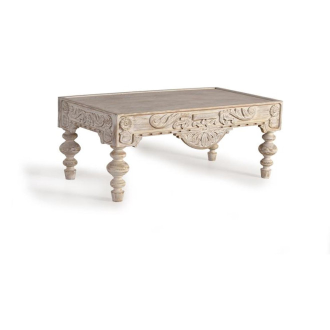 Table Basse Bois Blanc 110x60x46cm