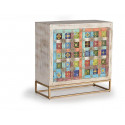 Buffet de madera y estaño 90x40x90cm