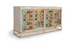 Aparador de madera y hierro 180x40x90cm