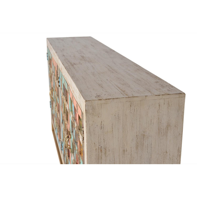 Truhe Holz, Eisen Weiß 180x40x90cm