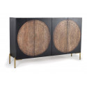 Buffet de madera y hierro negro 145x40x90cm