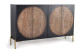 Buffet in legno e ferro nero 145x40x90cm