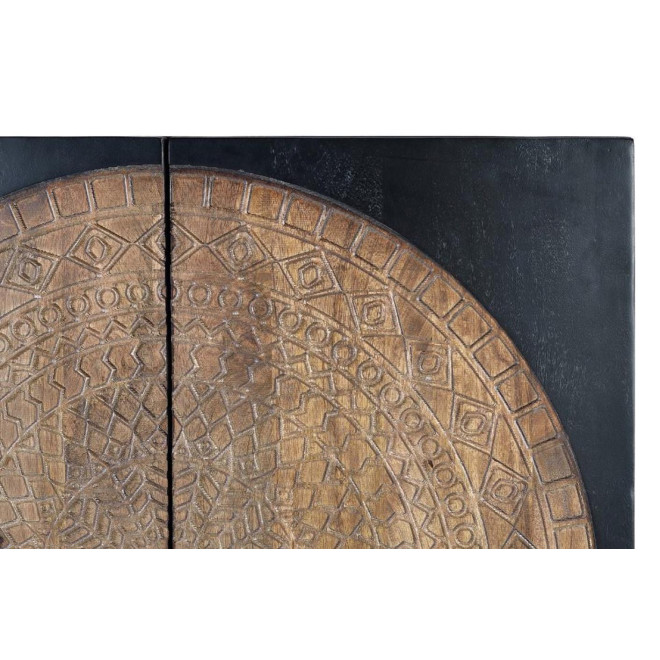 Anrichte Holz, Eisen Schwarz 100x45x143cm