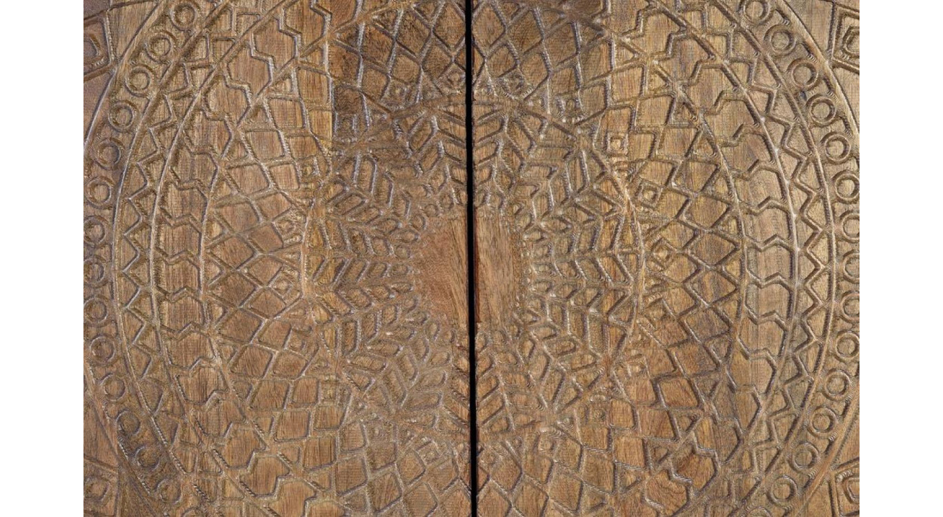 Anrichte Holz, Eisen Schwarz 100x45x143cm