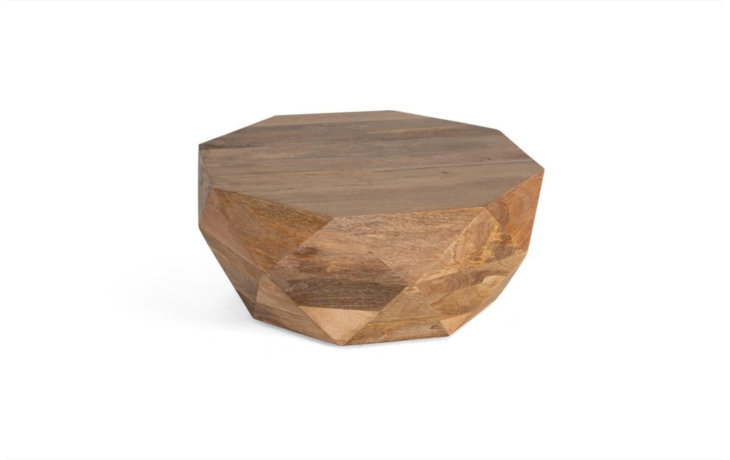 Table Basse Bois Marron 80x80x37cm