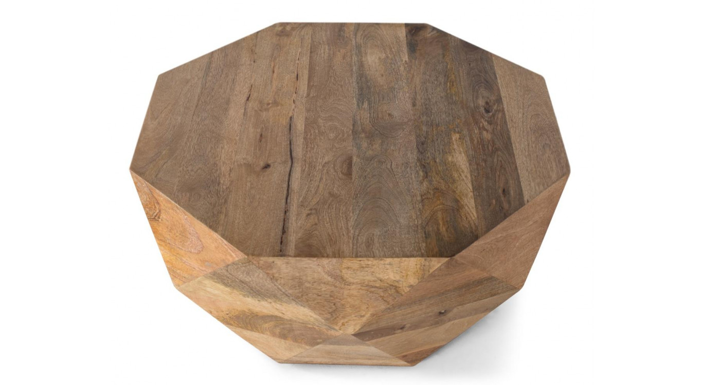 Table Basse Bois Marron 80x80x37cm