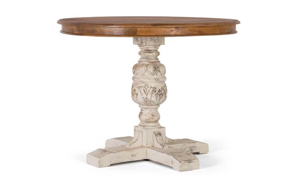 Table à Manger Bois Blanc 100x100x78cm