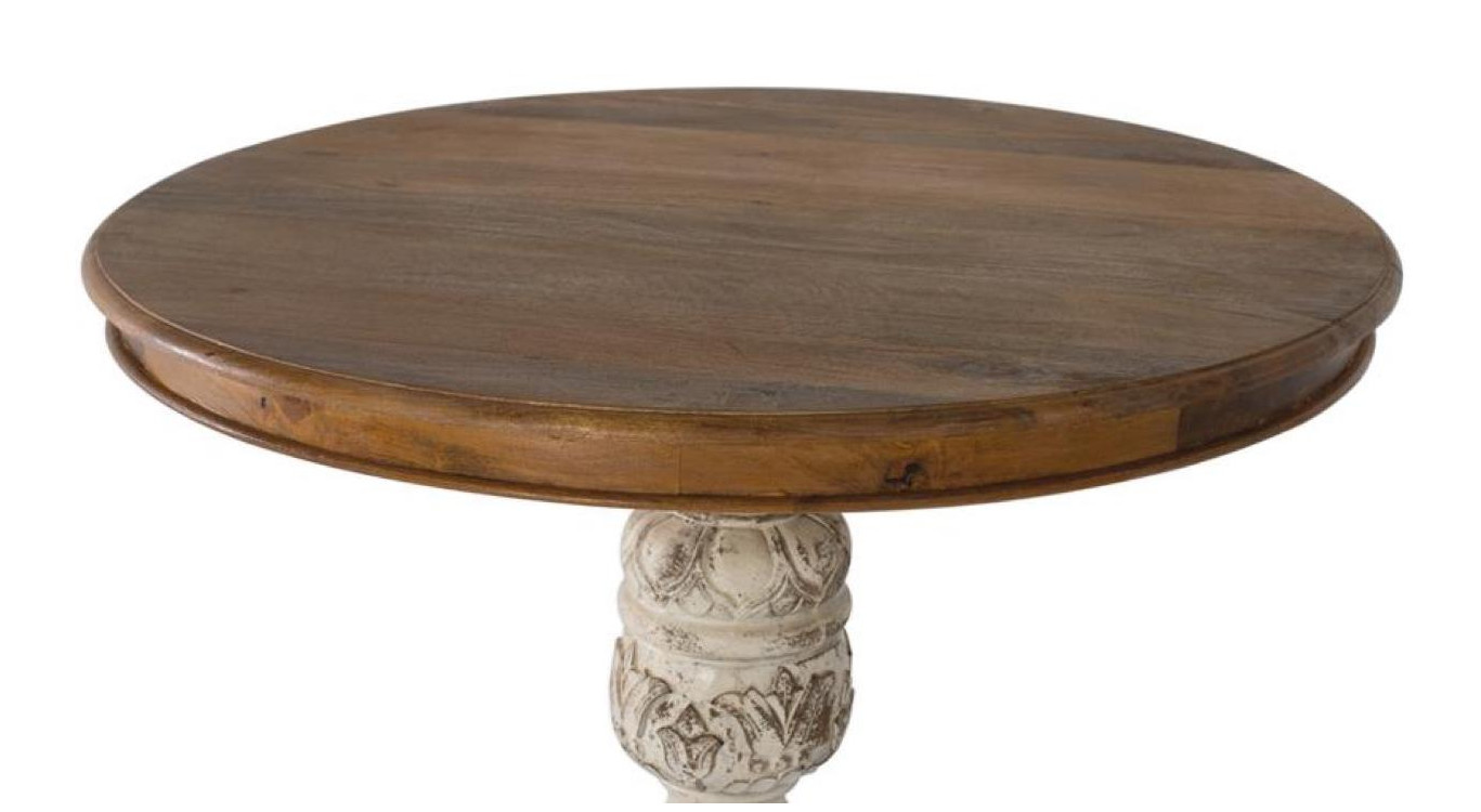 Table à Manger Bois Blanc 100x100x78cm
