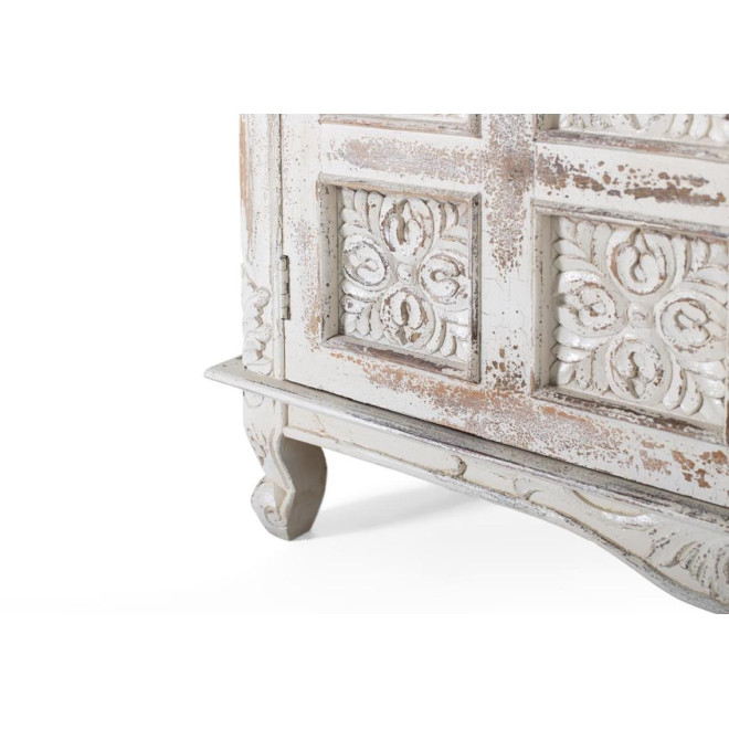 Bahut 3 Tiroirs Bois Blanc 175x44x95cm