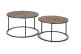 Lot De 2 Tables Basses Fer Noir 81x81x47cm