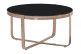 Table Basse Acier Verre trempé Noir 80x80x42cm