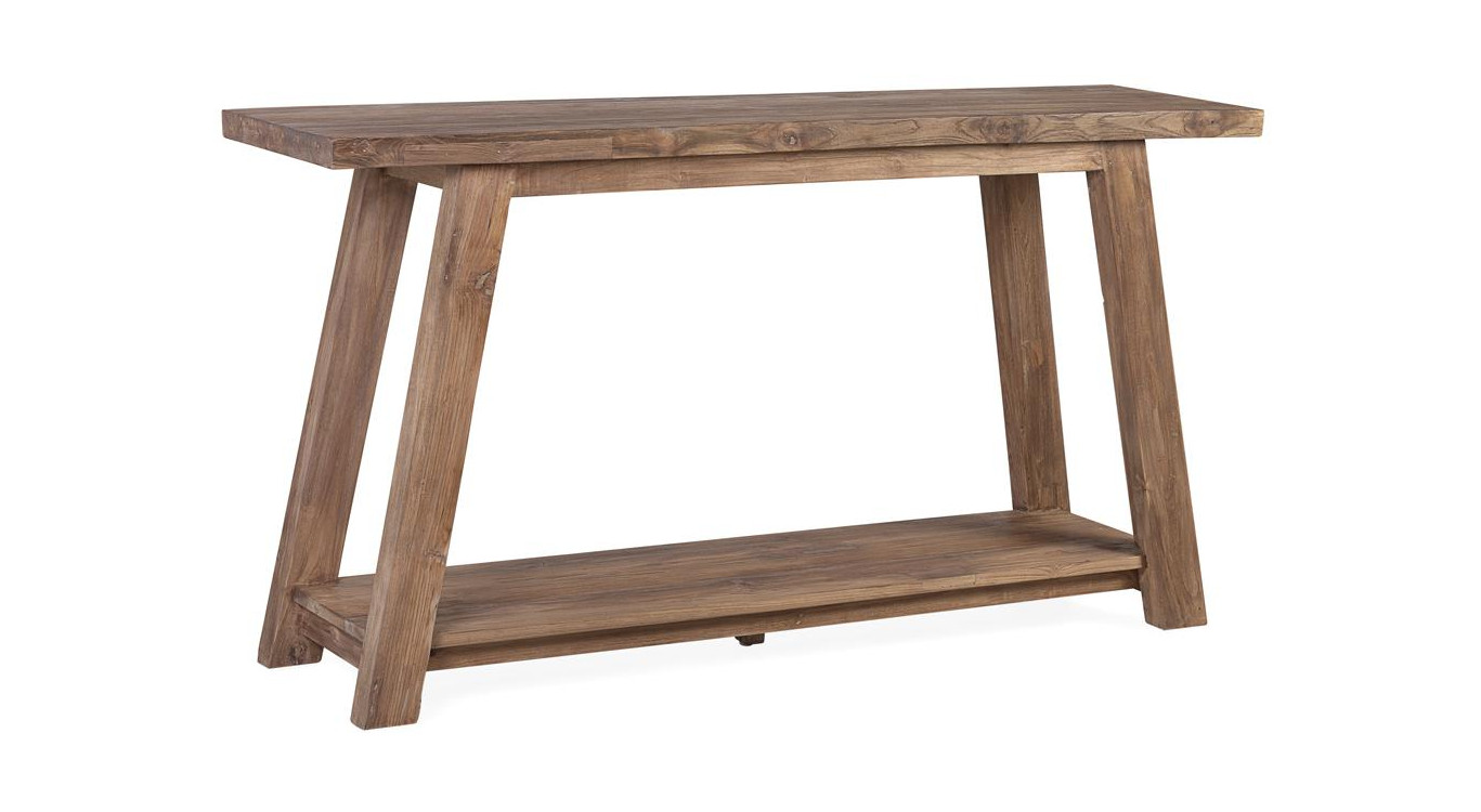 Consola de madera marrón 150x4x80cm
