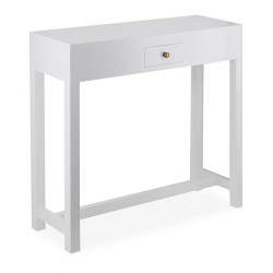 Console 1 cassetto in legno bianco 80x27x76cm