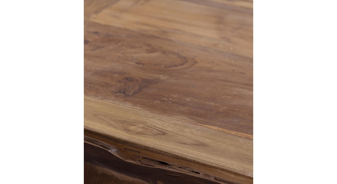 Mesa baja de madera marrón 85x50x52cm