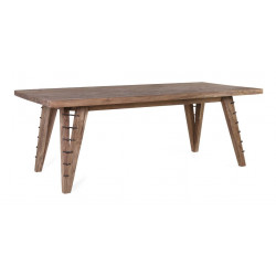 Esstisch Holz Eisen Braun 220x100x78cm