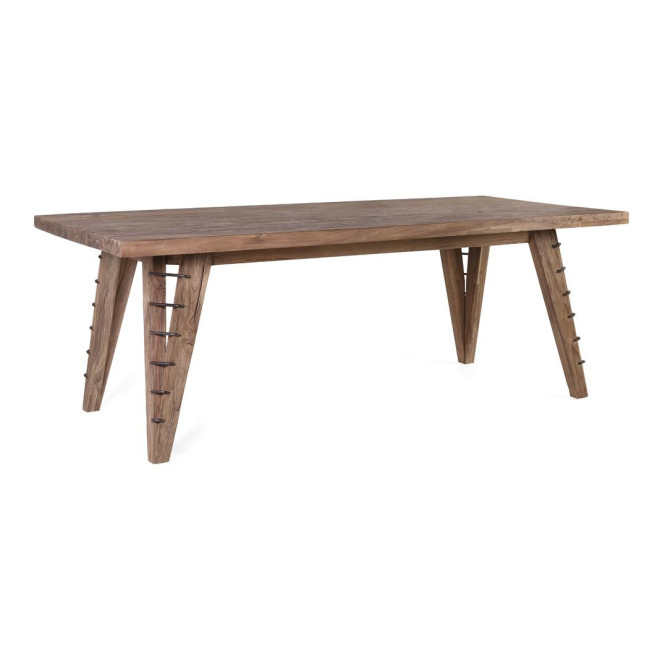 Esstisch Holz Eisen Braun 220x100x78cm