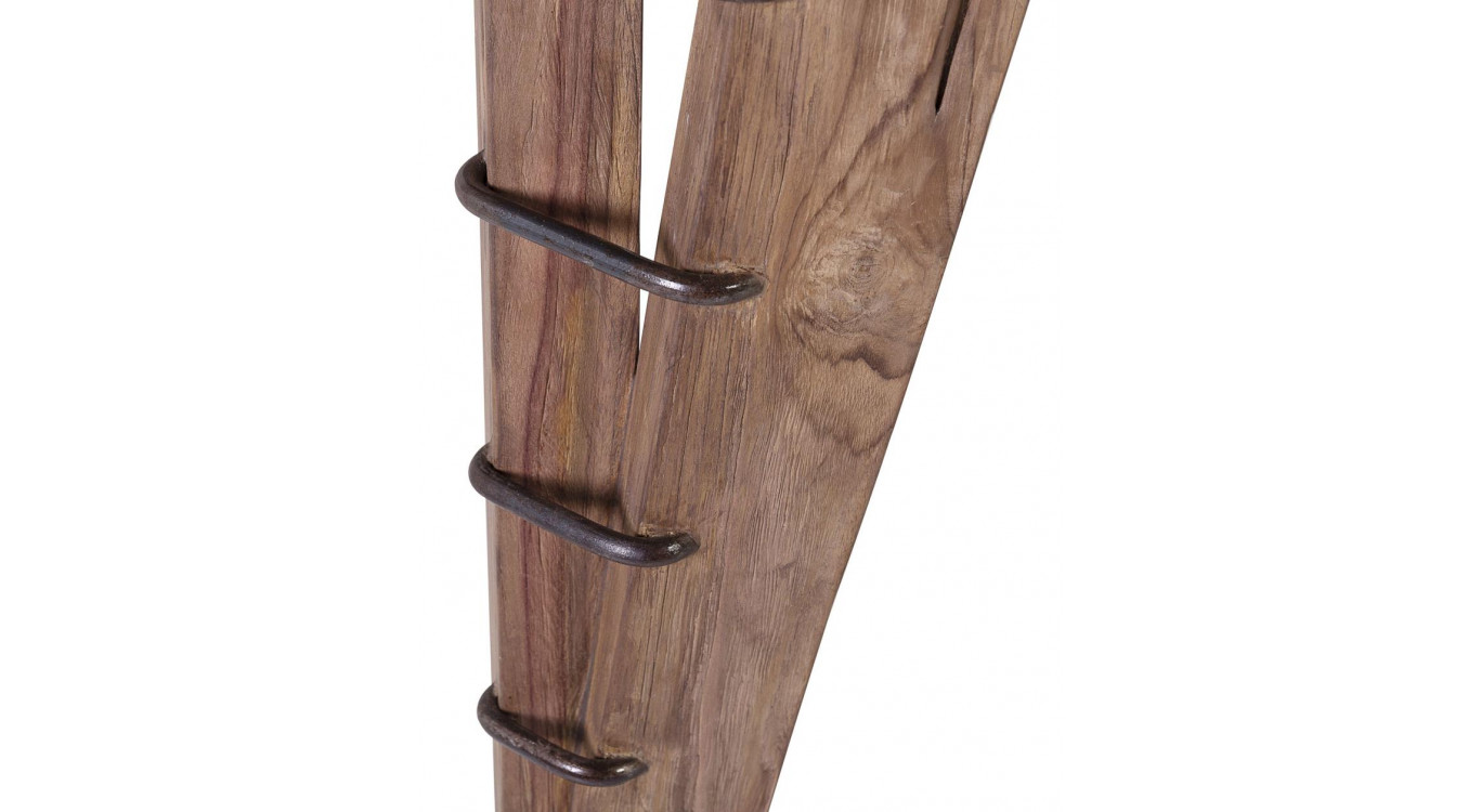 Table à Manger Bois Fer Marron 220x100x78cm