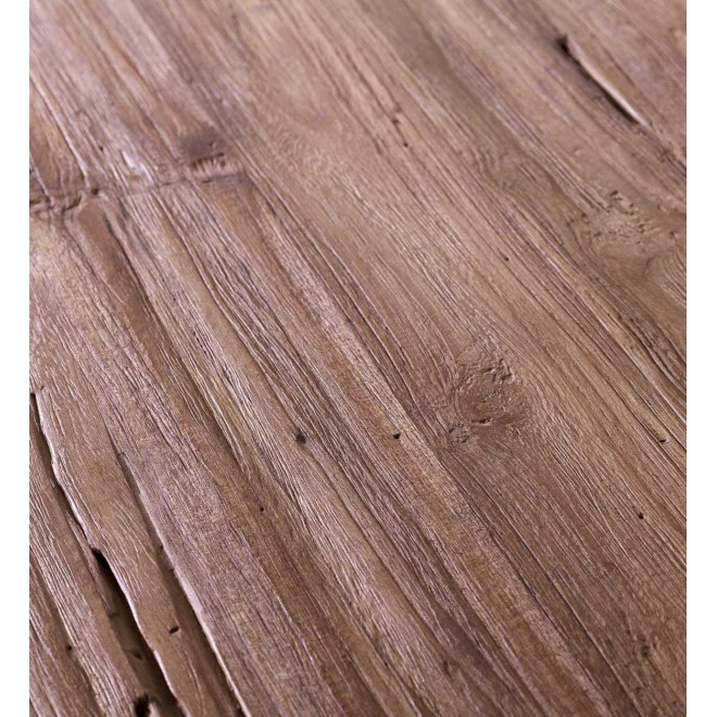 Table à Manger Bois Fer Marron 220x100x78cm