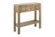Console 2 Drawers Wood Bronze Brown 80x27x80cm