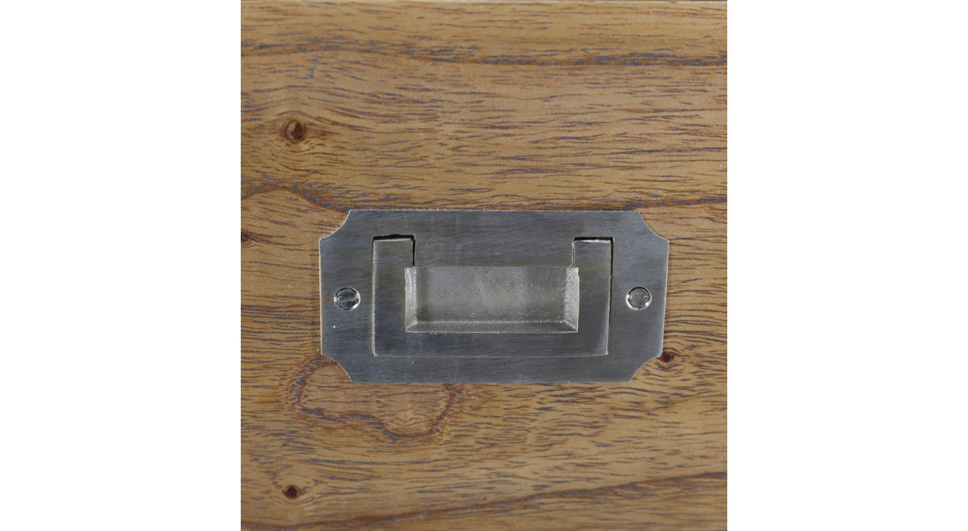 Konsole mit 2 Schubladen Holz Bronze Braun 80x27x80cm