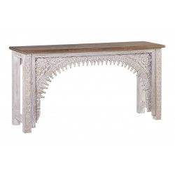 Console Bois Blanc 150x40x75cm