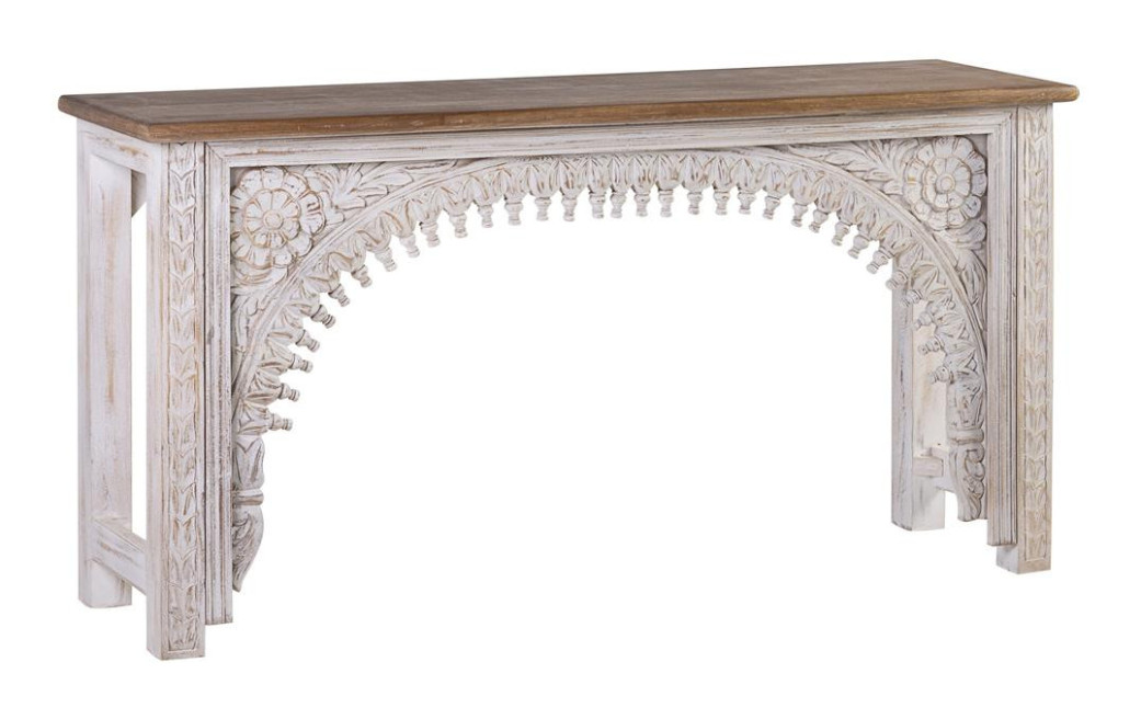 Konsole Holz Weiß 150x40x75cm