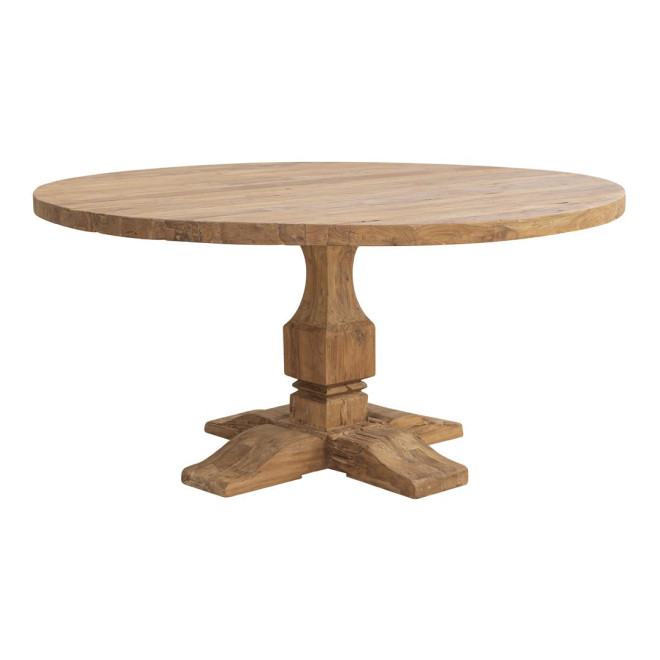 Table à Manger Bois Marron 160x160x78cm