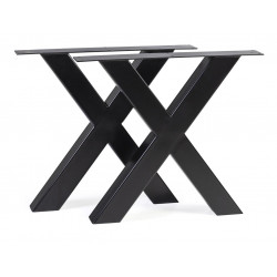Esstischbein Eisen Schwarz 78x11x70cm