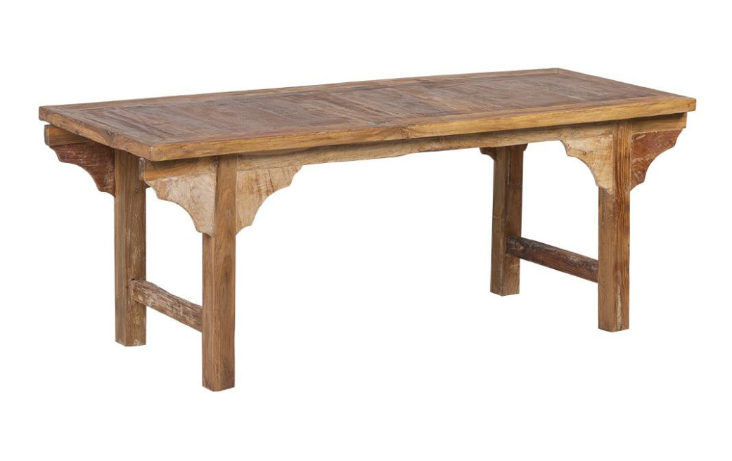Mesa baja de madera marrón 130x50x50cm