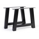 Gamba del tavolo da pranzo in ferro nero 78x11x70cm
