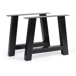Esstischbein Eisen Schwarz 78x11x70cm