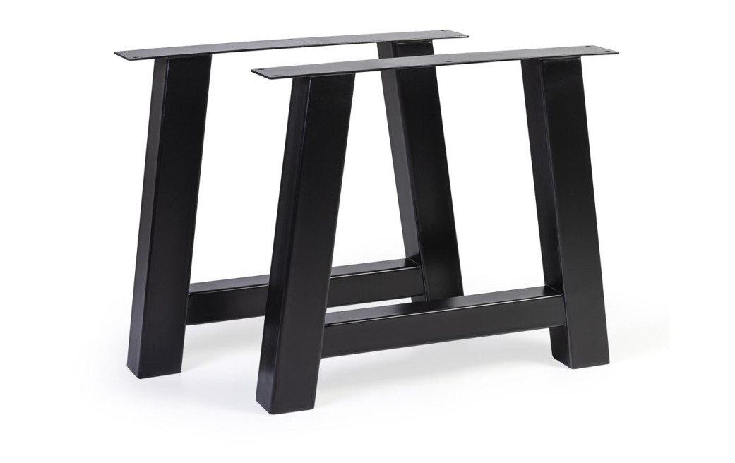 Gamba del tavolo da pranzo in ferro nero 78x11x70cm