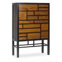 Anrichte Holz Bronze Schwarz 100x40x145cm