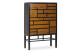 Buffet de madera de bronce negro 100x40x145cm