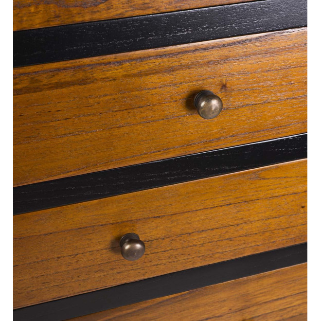 Anrichte Holz Bronze Schwarz 100x40x145cm